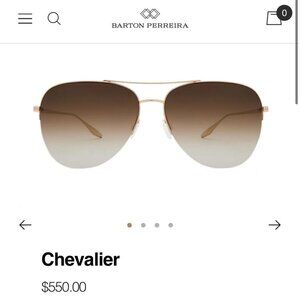 Barton Perreira Designer Aviator sunglasses - gold and tortoise shell details